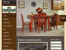 Tablet Screenshot of homesteadapartmentseastlansing.com